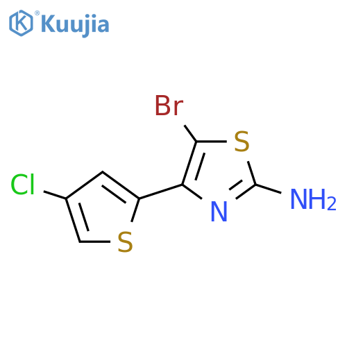 5-Bromo-4-(4-chlorothiophen-2-yl)thiazol-2-amine structure