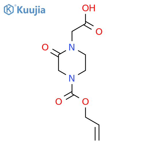 2-{2-oxo-4-(prop-2-en-1-yloxy)carbonylpiperazin-1-yl}acetic acid structure