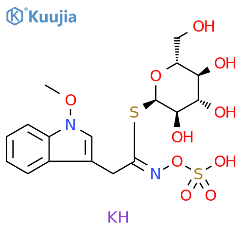 (1-Methoxyindol-3-yl)methyl α-Glucosinolate Potassium Salt structure