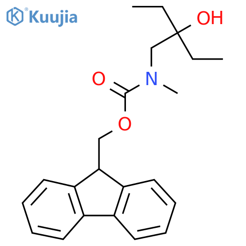 (9H-fluoren-9-yl)methyl N-(2-ethyl-2-hydroxybutyl)-N-methylcarbamate structure
