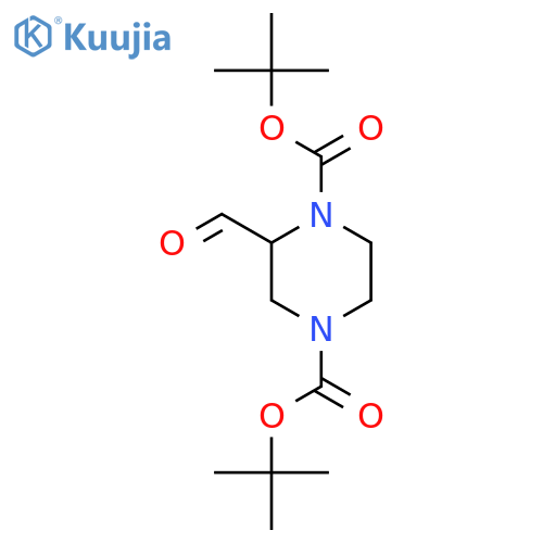 1,4-di-tert-butyl 2-formylpiperazine-1,4-dicarboxylate structure