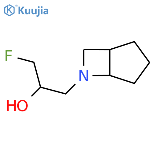 1-{6-azabicyclo3.2.0heptan-6-yl}-3-fluoropropan-2-ol structure