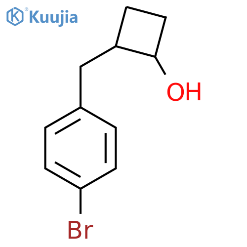 2-(4-bromophenyl)methylcyclobutan-1-ol structure