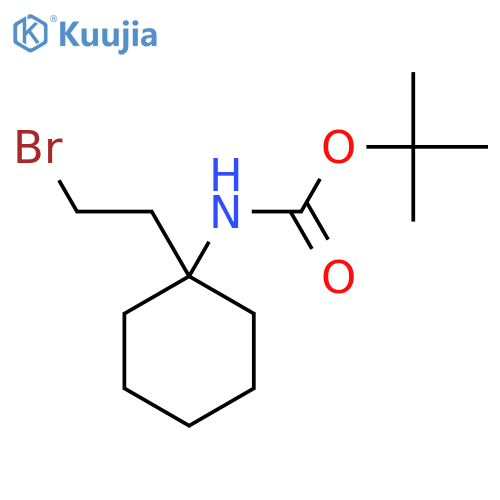 Tert-butyl n-[1-(2-bromoethyl)cyclohexyl]carbamate structure