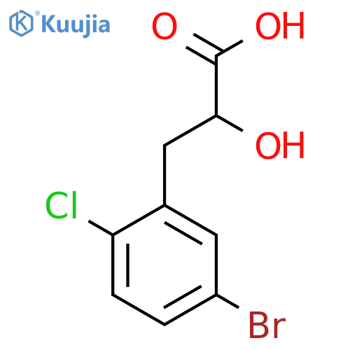 3-(5-Bromo-2-chlorophenyl)-2-hydroxypropanoic acid structure