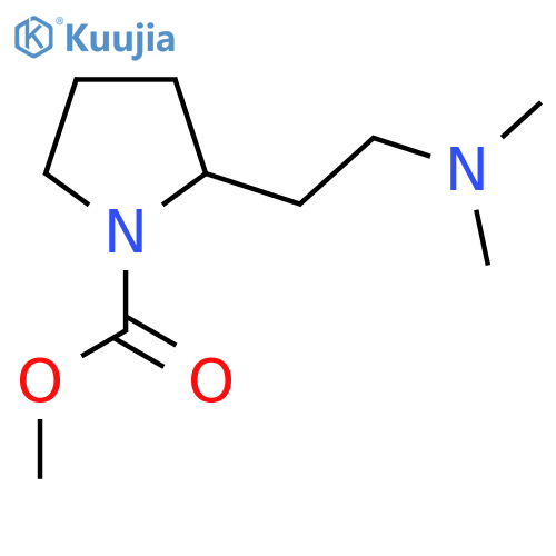 Methyl 2-[2-(dimethylamino)ethyl]pyrrolidine-1-carboxylate structure