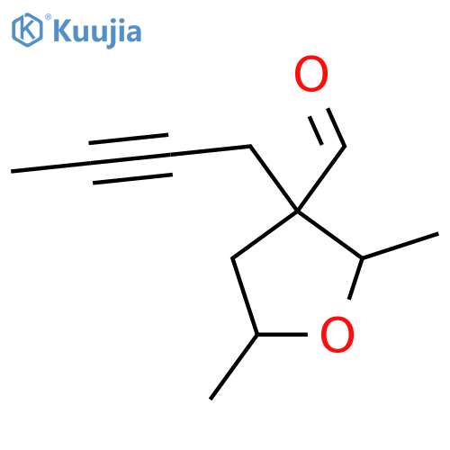 3-(but-2-yn-1-yl)-2,5-dimethyloxolane-3-carbaldehyde structure