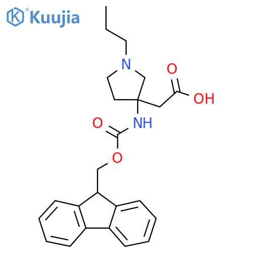 2-3-({(9H-fluoren-9-yl)methoxycarbonyl}amino)-1-propylpyrrolidin-3-ylacetic acid structure