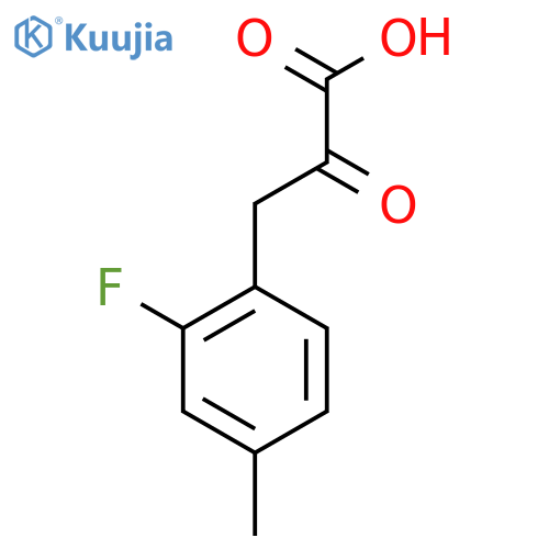 3-(2-fluoro-4-methylphenyl)-2-oxopropanoic acid structure