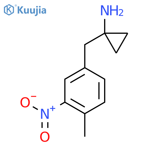 1-(4-methyl-3-nitrophenyl)methylcyclopropan-1-amine structure