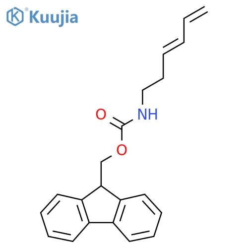 (9H-fluoren-9-yl)methyl N-[(3E)-hexa-3,5-dien-1-yl]carbamate structure