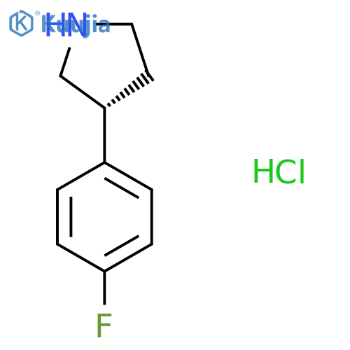 (3R)-3-(4-fluorophenyl)pyrrolidine;hydrochloride structure