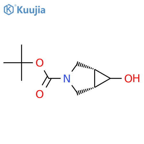 tert-butyl rel-(1R,5S,6s)-6-hydroxy-3-azabicyclo[3.1.0]hexane-3-carboxylate structure