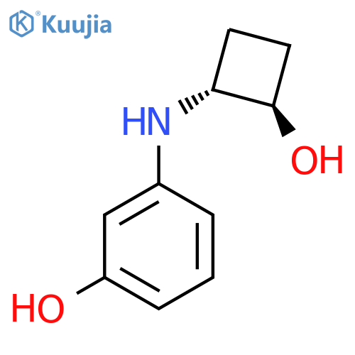 3-{[trans-2-Hydroxycyclobutyl]amino}phenol structure