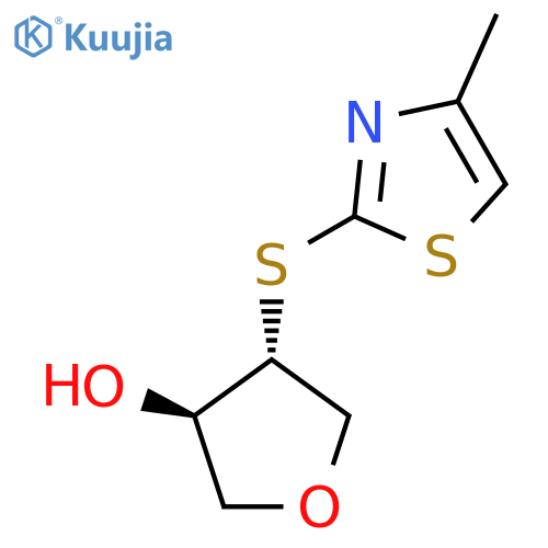 (3R,4R)-4-[(4-Methyl-1,3-thiazol-2-yl)sulfanyl]oxolan-3-ol structure