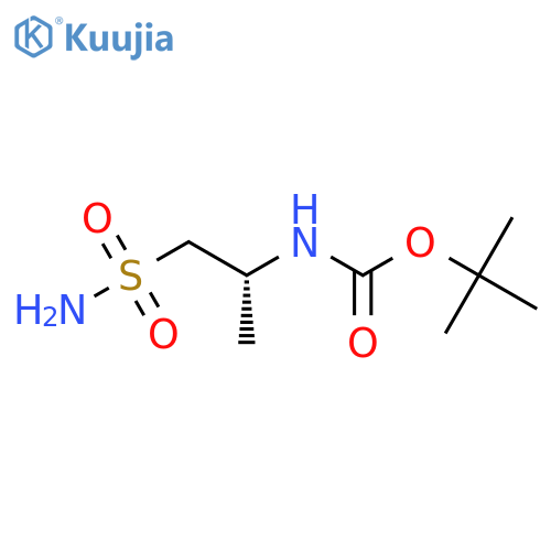 tert-butyl N-(2R)-1-sulfamoylpropan-2-ylcarbamate structure
