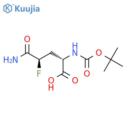 (2S,4R)-2-{(tert-butoxy)carbonylamino}-4-carbamoyl-4-fluorobutanoic acid structure