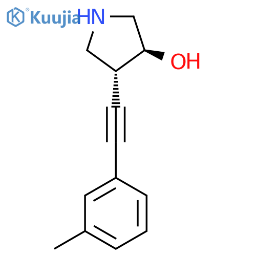 (3S,4R)-4-[2-(3-Methylphenyl)ethynyl]pyrrolidin-3-ol structure