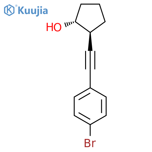 (1R,2S)-2-[2-(4-Bromophenyl)ethynyl]cyclopentan-1-ol structure