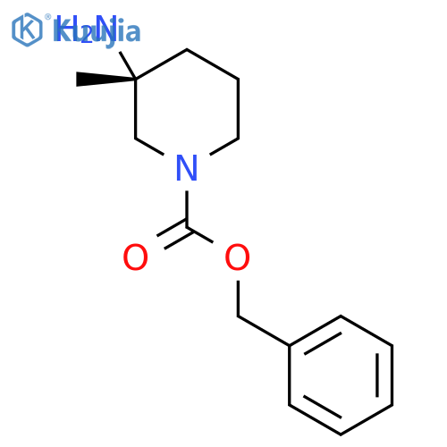 benzyl (3R)-3-amino-3-methylpiperidine-1-carboxylate structure