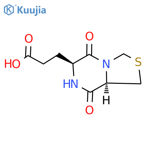 (6S,8aR)-Hexahydro-5,8-dioxo-3H-thiazolo3,4-apyrazine-6-propanoic Acid structure