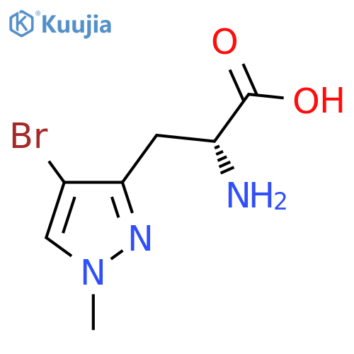 (2R)-2-amino-3-(4-bromo-1-methyl-1H-pyrazol-3-yl)propanoic acid structure