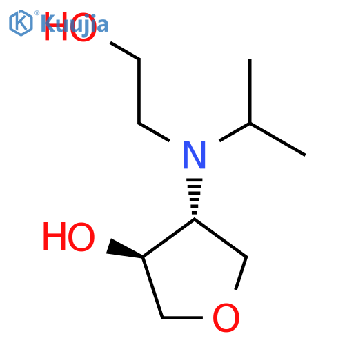 trans-4-(2-hydroxyethyl)(propan-2-yl)aminooxolan-3-ol structure