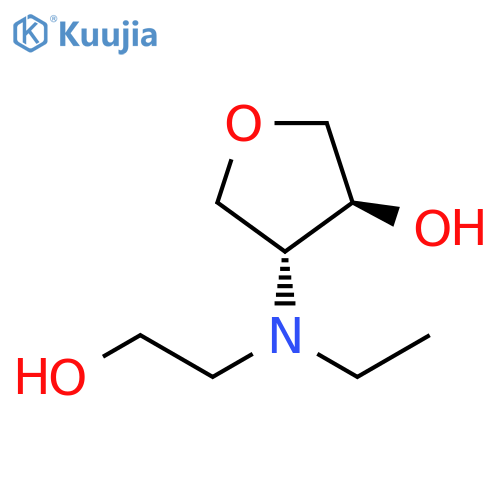 trans-4-ethyl(2-hydroxyethyl)aminooxolan-3-ol structure