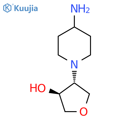 trans-4-(4-aminopiperidin-1-yl)oxolan-3-ol structure