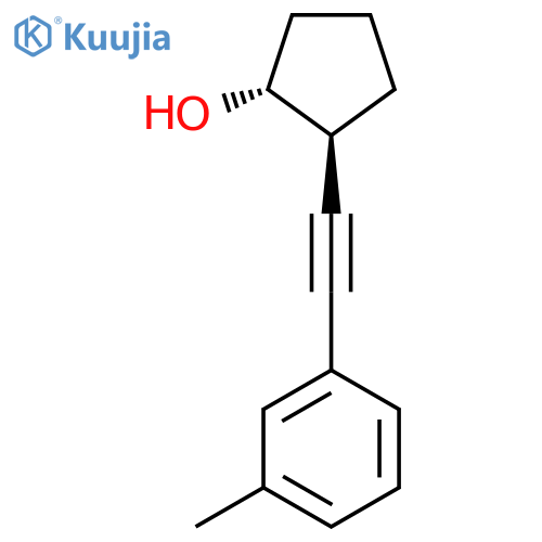 (1R,2S)-2-[2-(3-Methylphenyl)ethynyl]cyclopentan-1-ol structure