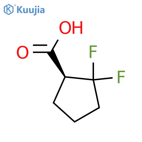 (1S)-2,2-difluorocyclopentane-1-carboxylic acid structure