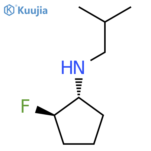 (1R,2R)-2-Fluoro-N-(2-methylpropyl)cyclopentan-1-amine structure
