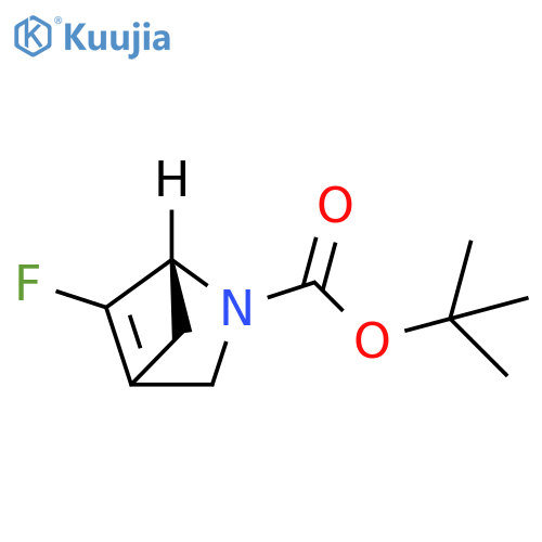 2-Azabicyclo[2.1.1]hex-4-ene-2-carboxylic acid, 5-fluoro-, 1,1-dimethylethyl ester, (1R)- structure