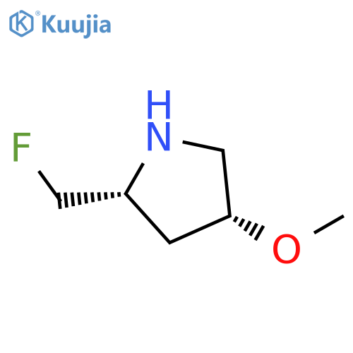 Pyrrolidine, 2-(fluoromethyl)-4-methoxy-, (2R,4R)- structure