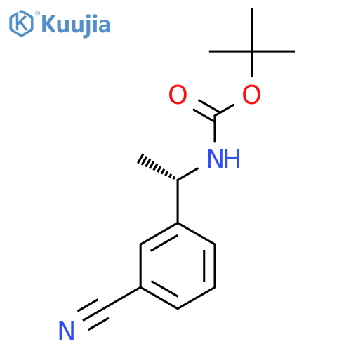 tert-butyl N-(1S)-1-(3-cyanophenyl)ethylcarbamate structure