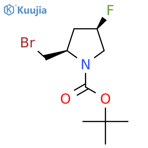 tert-butyl (2R,4R)-2-(bromomethyl)-4-fluoropyrrolidine-1-carboxylate structure