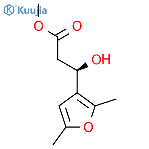 methyl (3R)-3-(2,5-dimethylfuran-3-yl)-3-hydroxypropanoate structure