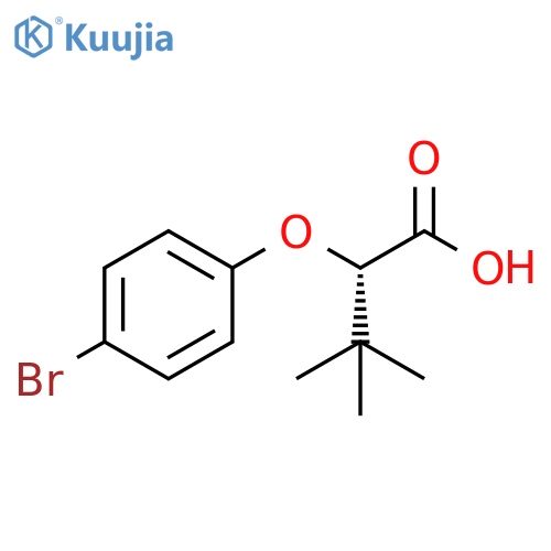 (2S)-2-(4-bromophenoxy)-3,3-dimethylbutanoic acid structure