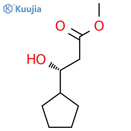 methyl (3R)-3-cyclopentyl-3-hydroxypropanoate structure