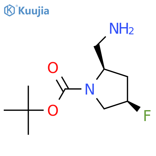 tert-butyl (2R,4R)-2-(aminomethyl)-4-fluoropyrrolidine-1-carboxylate structure