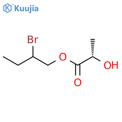 2-bromobutyl (2S)-2-hydroxypropanoate structure