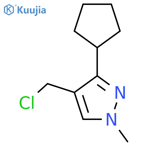 4-(chloromethyl)-3-cyclopentyl-1-methyl-1H-pyrazole structure