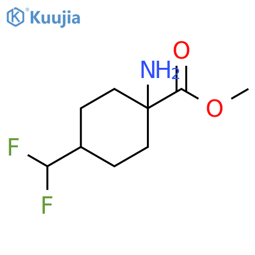 methyl 1-amino-4-(difluoromethyl)cyclohexane-1-carboxylate structure