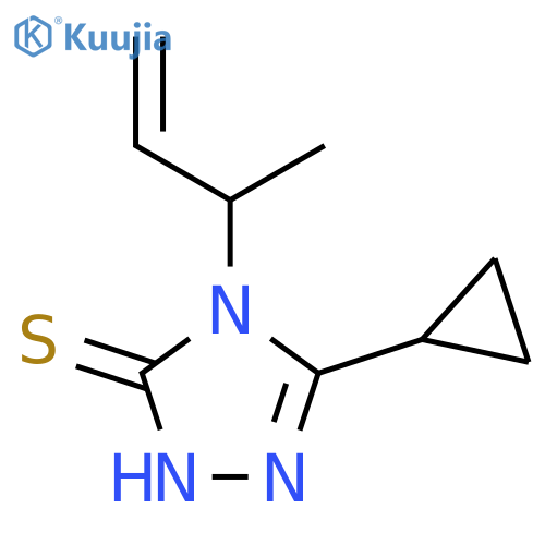 4-(but-3-en-2-yl)-5-cyclopropyl-4H-1,2,4-triazole-3-thiol structure