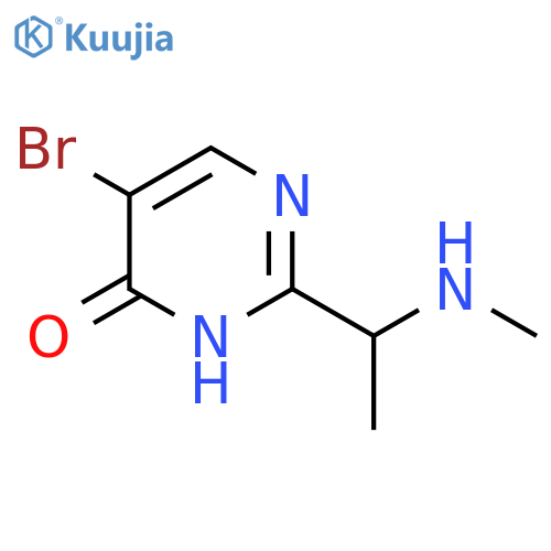 5-bromo-2-1-(methylamino)ethylpyrimidin-4-ol structure