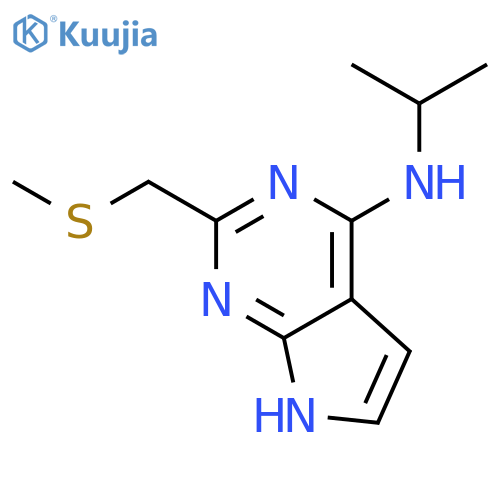 2-(methylsulfanyl)methyl-N-(propan-2-yl)-7H-pyrrolo2,3-dpyrimidin-4-amine structure