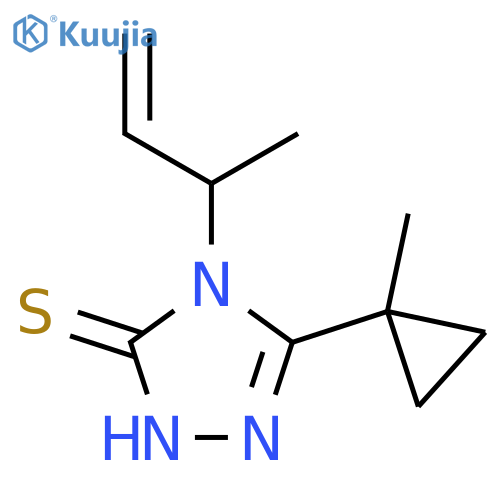 4-(but-3-en-2-yl)-5-(1-methylcyclopropyl)-4H-1,2,4-triazole-3-thiol structure