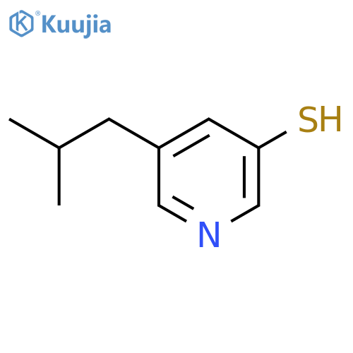 5-(2-methylpropyl)pyridine-3-thiol structure
