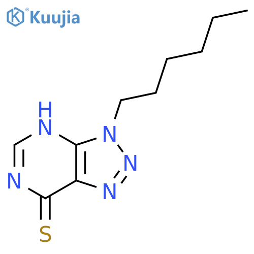 3-hexyl-3H-1,2,3triazolo4,5-dpyrimidine-7-thiol structure