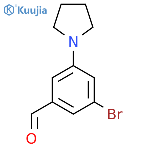 3-Bromo-5-(pyrrolidin-1-yl)benzaldehyde structure
